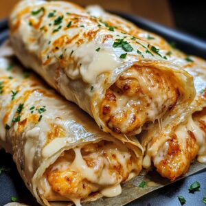 Try these Cheesy Garlic Chicken Wraps for a quick and delicious meal! Packed with juicy chicken, gooey cheese, and flavorful garlic, they're perfect for lunch or dinner. Easy to make and sure to impress, your family will love them! Save this pin now and get cooking!