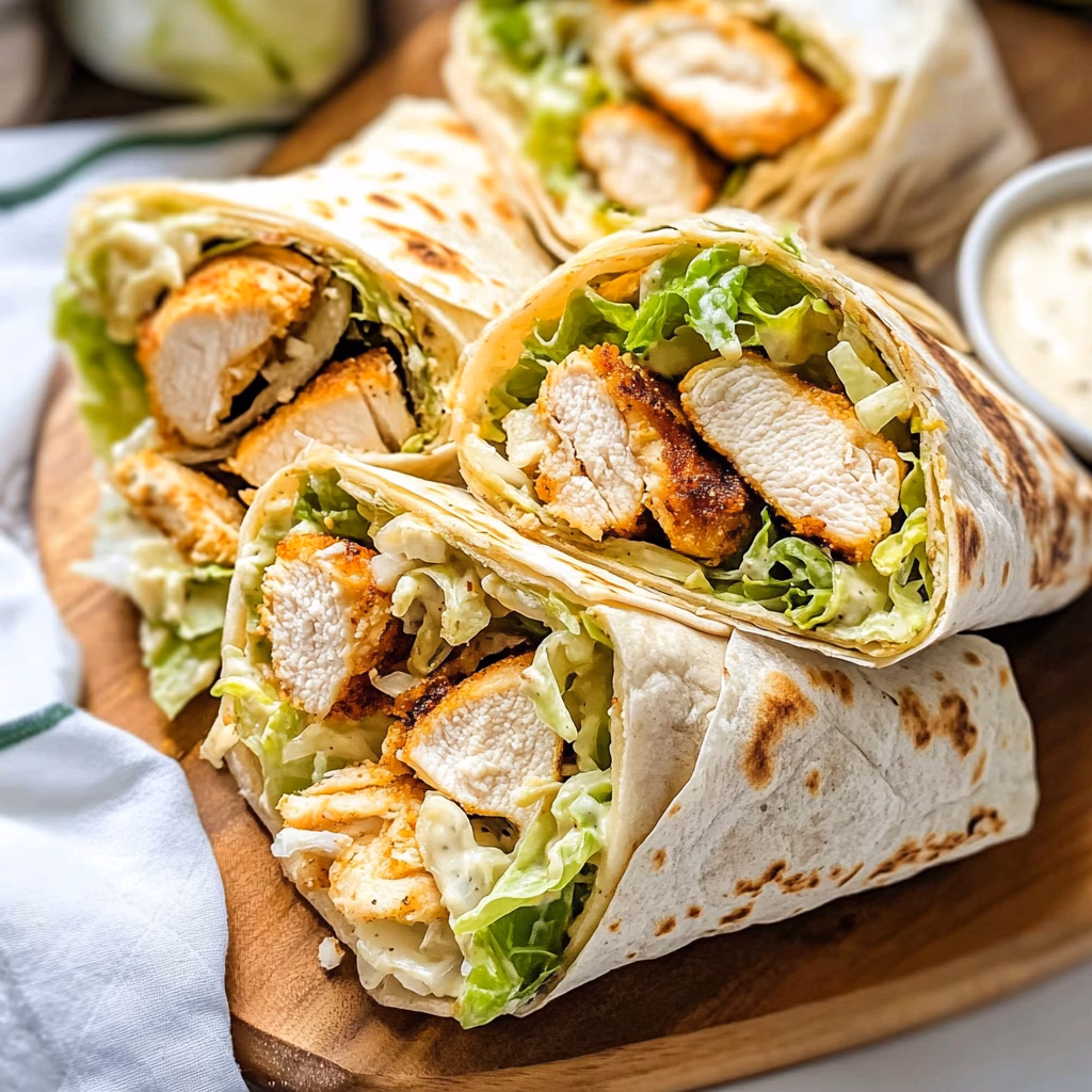 Looking for a quick and tasty meal? These Caesar Salad Chicken Wraps are packed with juicy chicken, crisp romaine, and creamy dressing, all wrapped in a soft tortilla. Perfect for lunch, picnics, or a light dinner! Save this recipe for an easy, flavorful option any day of the week. Enjoy fresh flavors wrapped up in every bite!