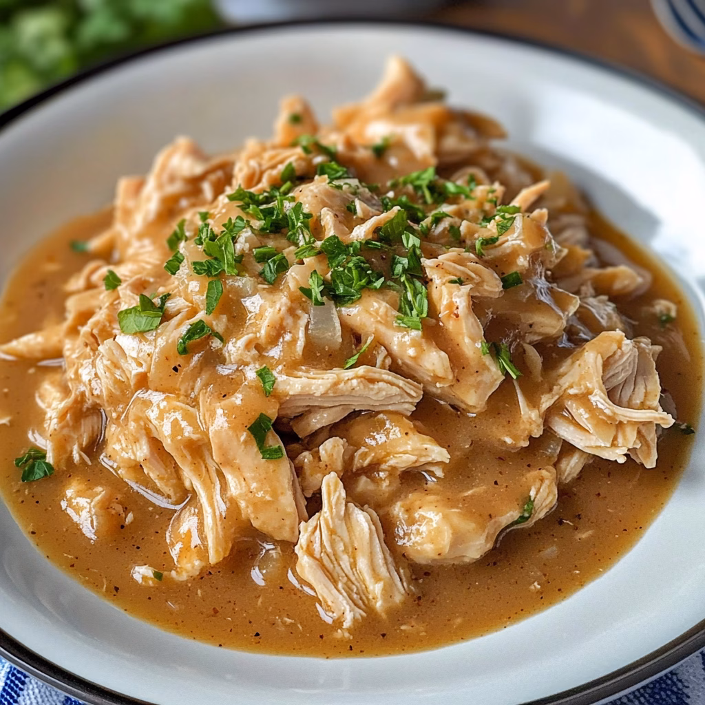 Cozy up with this flavorful Shredded Chicken with Gravy! Perfectly seasoned and tender chicken cooked in a rich, savory gravy is ideal for family dinners or meal prep. Serve it over rice or mashed potatoes for a heartwarming meal everyone will love. Don’t forget to save this recipe for the next time you need a comforting dish!