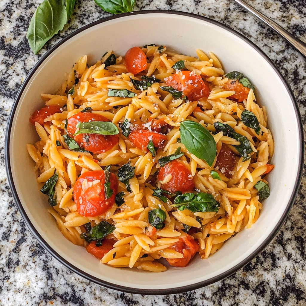 This Creamy Vegan Tuscan Orzo is a delightful dish packed with fresh flavors like garlic, sun-dried tomatoes, and spinach. It's a quick weeknight meal that's both comforting and satisfying, perfect for vegans and non-vegans alike! Save this recipe for your next family dinner or meal prep adventure. You won't want to miss out on this creamy goodness!