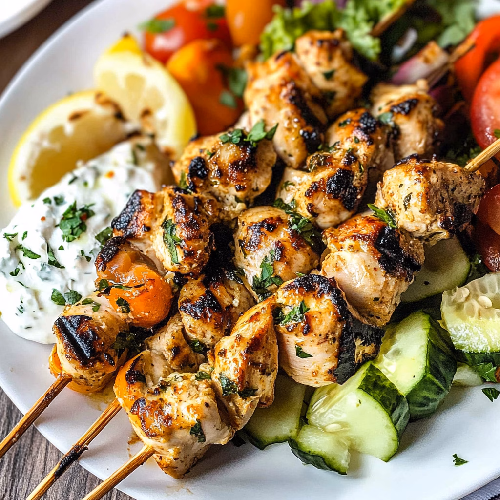 Transform your family dinner with these Greek-style Chicken Kebabs, also known as Chicken Souvlaki! Bursting with flavors from fresh herbs and lemon, this easy recipe brings the taste of the Mediterranean to your table. Perfect for grilling season or a quick weeknight meal. Save this pin for a delicious dinner idea that's sure to impress your guests!