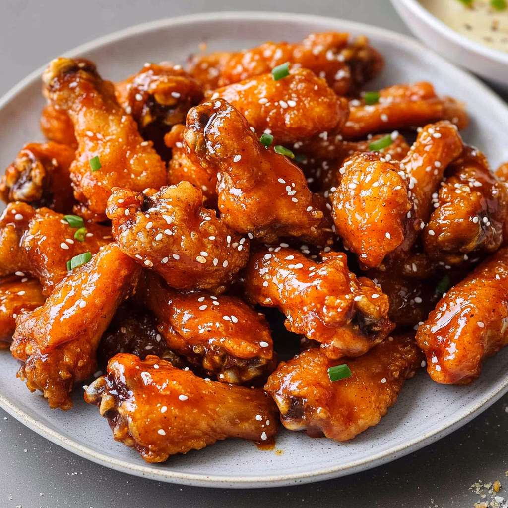 Get ready for the ultimate game-day treat with these Honey Sriracha Chicken Wings! These wings are perfectly crispy, coated in a sweet and spicy glaze that will have everyone asking for more. Made with simple ingredients, they're ideal for parties or a cozy night in. Save this recipe for the next time you need a crowd-pleaser!